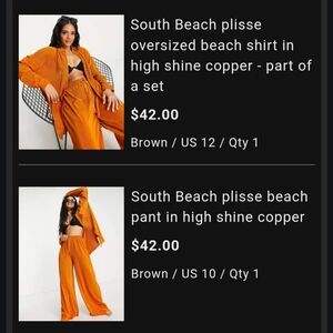 Asos X South Beach Beach Set